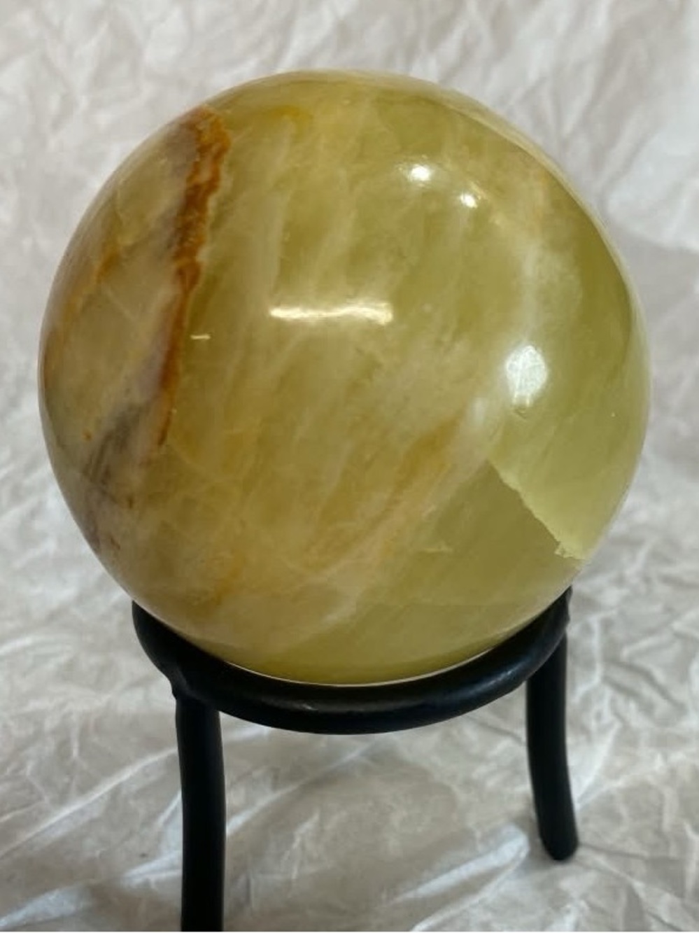 Lemon Calcite Sphere - Picture 4 of 7